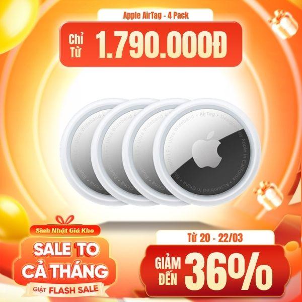 Thiết bị định vị thông minh Apple AirTag - 4 Pack Chính Hãng