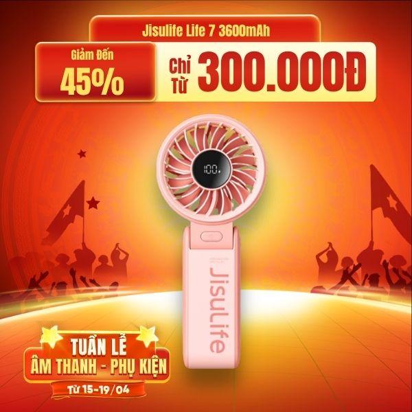 Quạt cầm tay mini Jisulife Life 7 3600mAh Chính Hãng