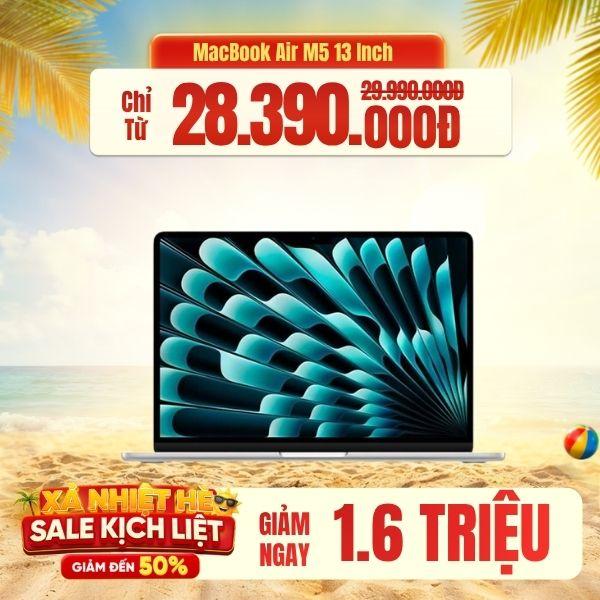 MacBook Air M5 13 Inch 10 CPU 8 GPU (16GB/512GB) | Chính Hãng Apple Việt Nam