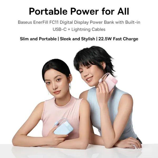 Pin Sạc Dự Phòng Baseus Enerfill FC11 20.000mAh 22.5W Kèm Cáp Type-C - Lightning