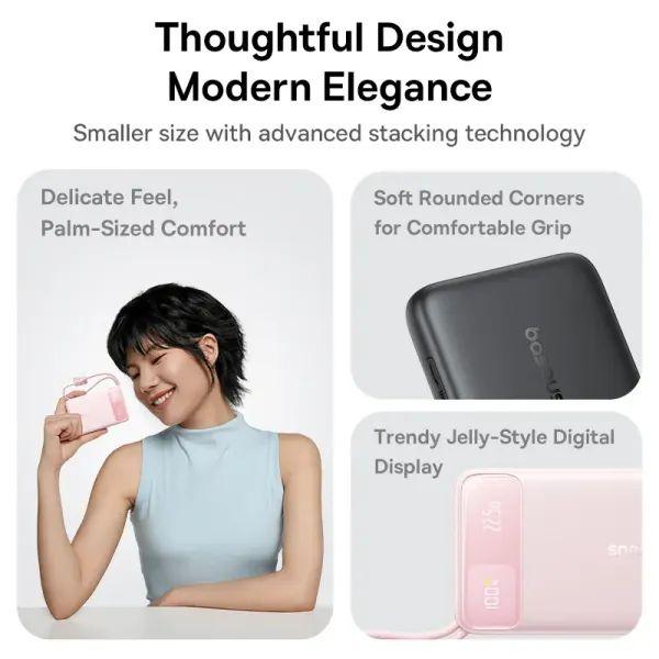 Pin Sạc Dự Phòng Baseus Enerfill FC11 20.000mAh 22.5W Kèm Cáp Type-C - Lightning