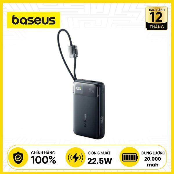 Pin Sạc Dự Phòng Baseus Enerfill FC11 20.000mAh 22.5W Kèm Cáp Type-C - Lightning