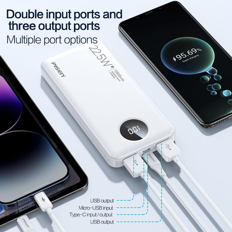 Pin Sạc Dự Phòng Pisen PRO Power Cube 22.5W 10500mAh Chính Hãng