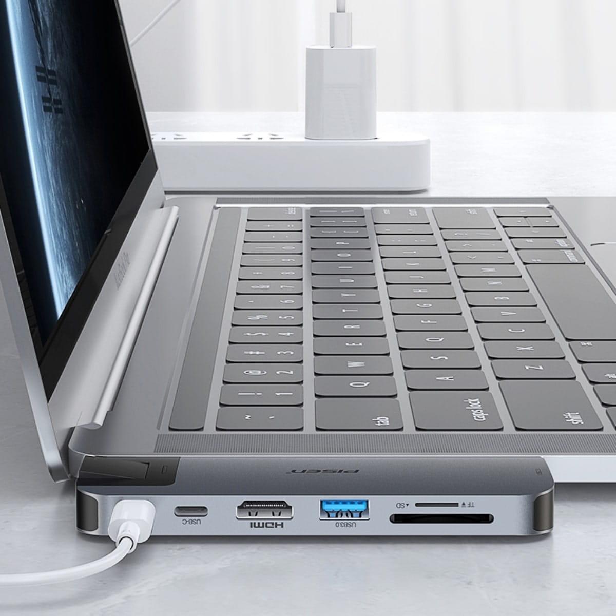 Hub Chuyển Đổi Pisen Dual Type-C 5 in 1 Chính Hãng