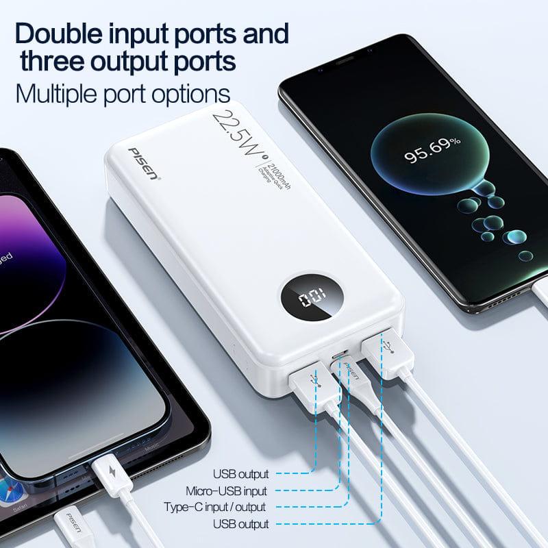 Pin Sạc Dự Phòng Pisen PRO Power Cube 22.5W 21000mAh Chính Hãng