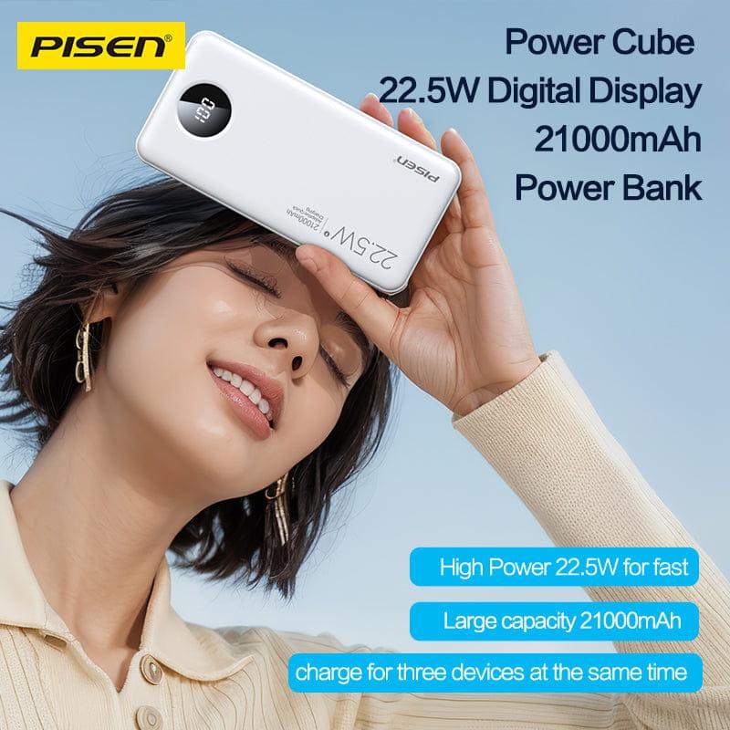 Pin Sạc Dự Phòng Pisen PRO Power Cube 22.5W 21000mAh Chính Hãng