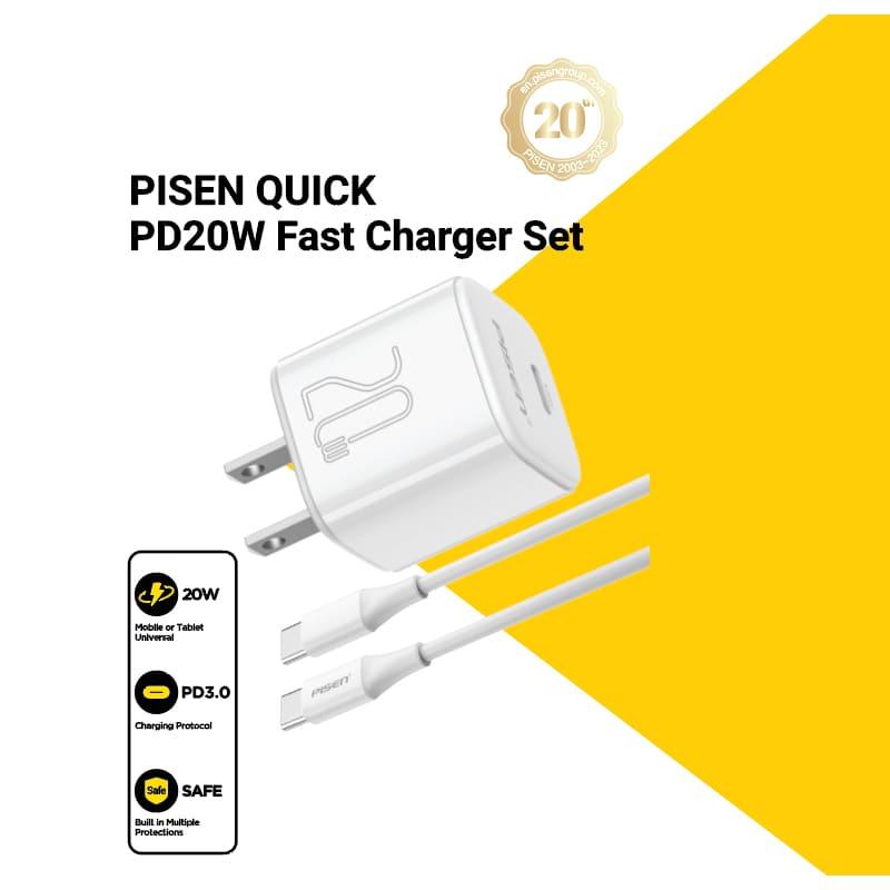 Cáp Sạc Pisen Mr White C To C 100W 1m Chính Hãng