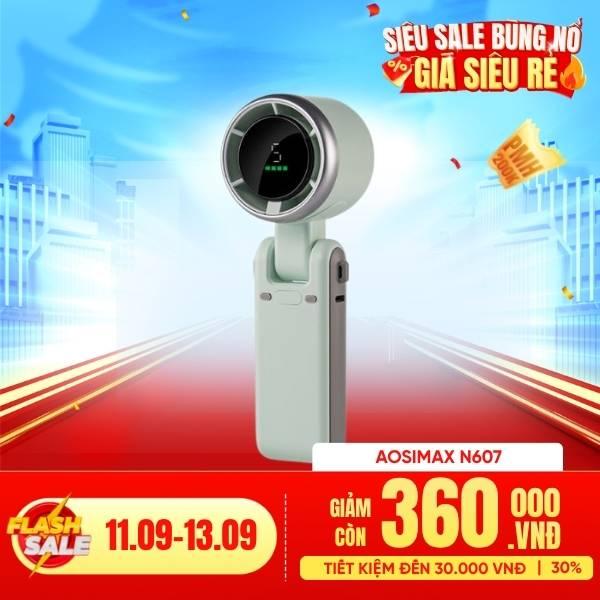 Quạt Mini Cầm Tay AOSIMAX Mini Foldable Turbo N607 3600mAh Chính Hãng