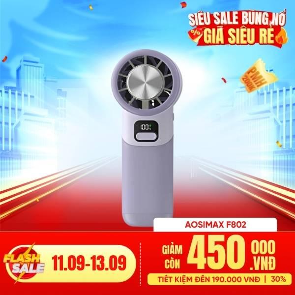 Quạt Mini Cầm Tay AOSIMAX Foldable Ice Cooling F802 3600mAh Chính Hãng