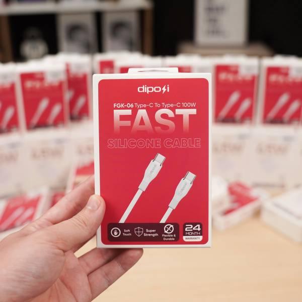 Cáp sạc Silicone Diposi Type-C to Type-C 100W Chính Hãng