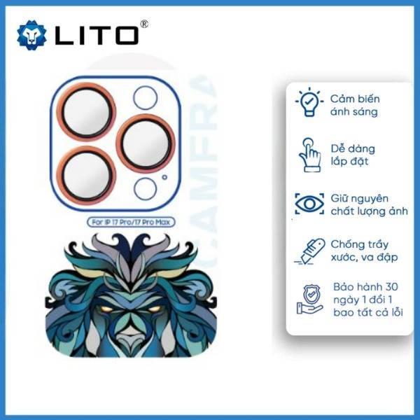 Miếng Dán Bảo Vệ Camera LITO Gold Plated Cho iPhone 17 Pro|17 Pro Max Nobox