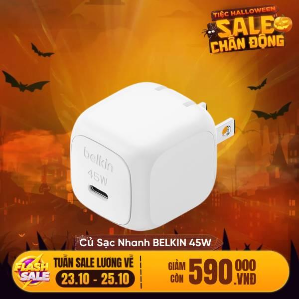 Củ Sạc Nhanh BELKIN 45W PD 3.0 PPS GaN